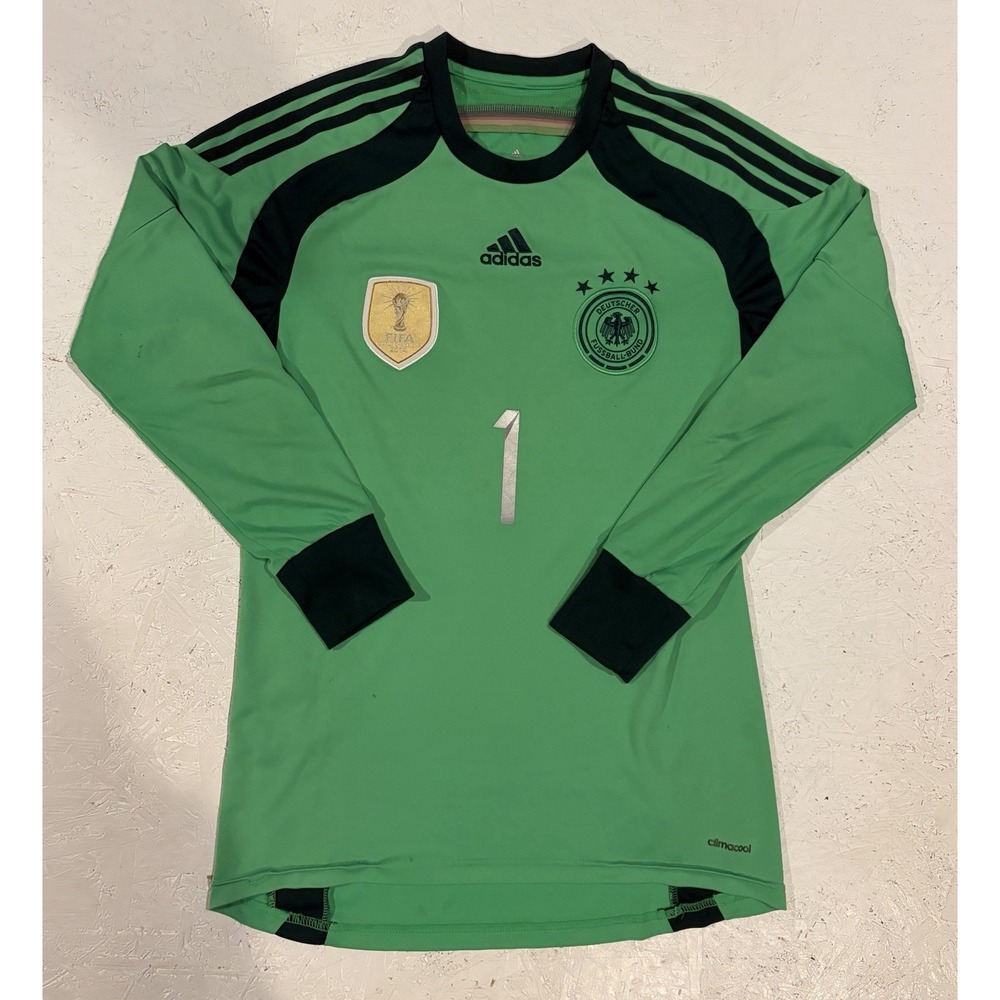Adidas World Cup Germany 2014/15 Goalkeeper Soccer Jersey Mens S Football Neuer